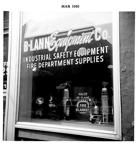 B-Lann Equipment front window from 1960