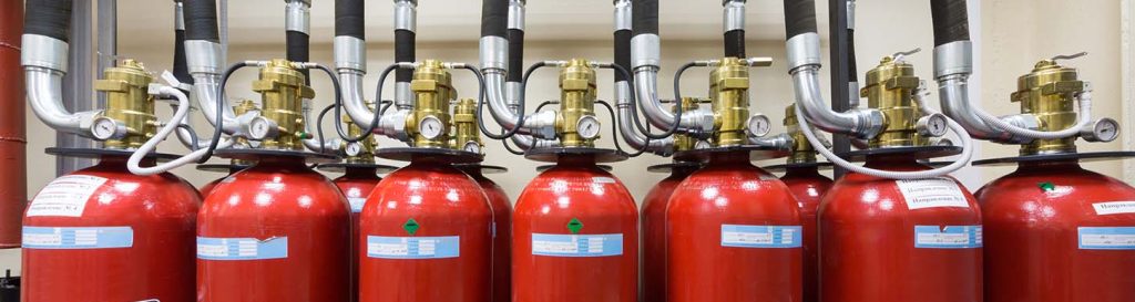 Clean agent fire suppression system cylinders