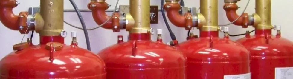 Dry chemical fire suppression system cylinders