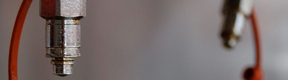 Close up of fire suppression system nozzles